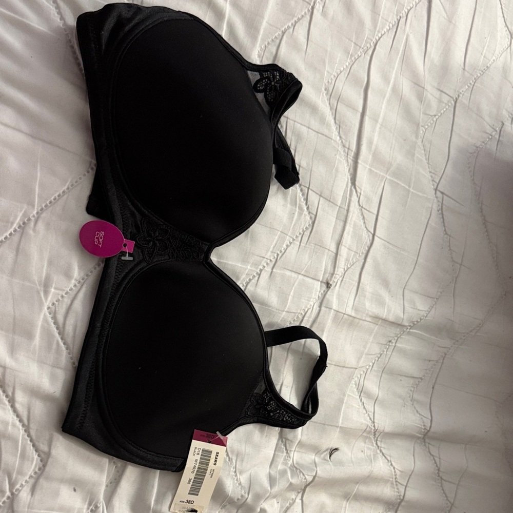 Sears Black Women's Bra with Lace Detail